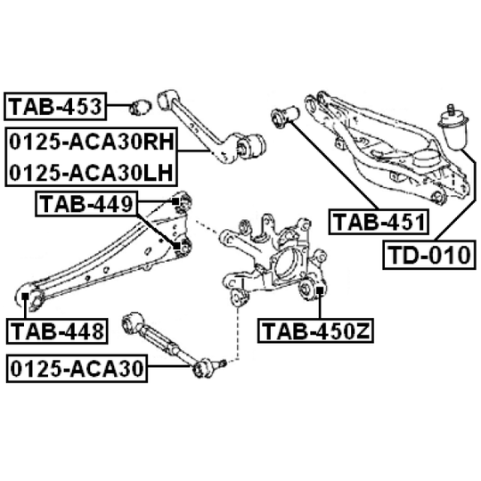 TAB-448 - Control Arm-/Trailing Arm Bush 