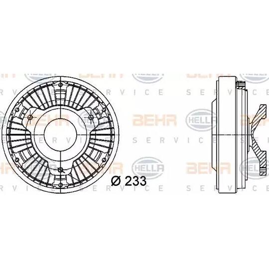 8MV 376 728-401 - Clutch, radiator fan 