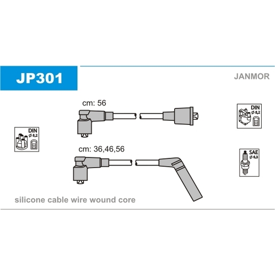 JP301 - Tändkabelsats 