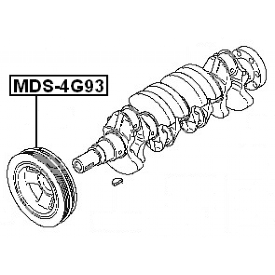 MDS-4G93 - Hihnapyörä, kampiakseli 