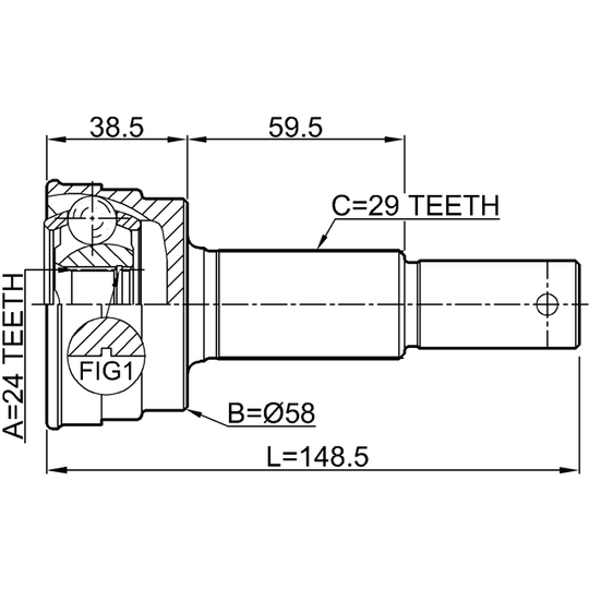 0210-Z50R - Joint, drive shaft 