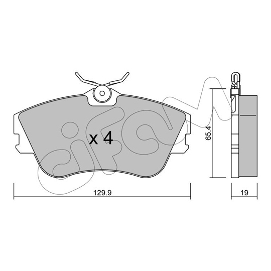 822-164-0 - Brake Pad Set, disc brake 