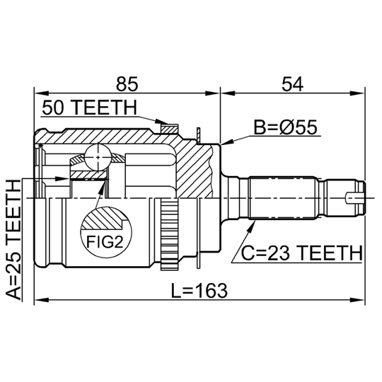 0310-RD1RA50 - Joint, drive shaft 