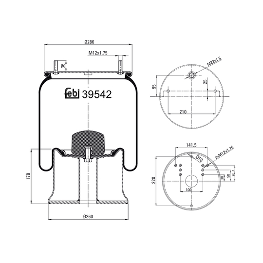 39542 - Boot, air suspension 