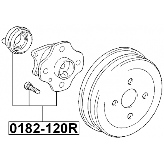 0182-120R - Wheel hub 