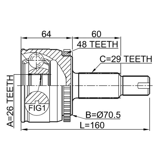 2910-DIVF - Joint, drive shaft 