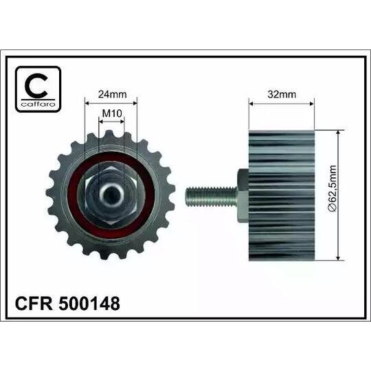 500148 - Deflection/Guide Pulley, timing belt 