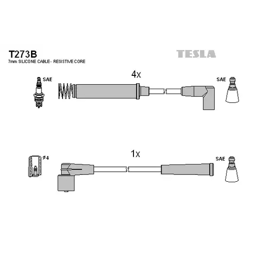 T273B - Tändkabelsats 