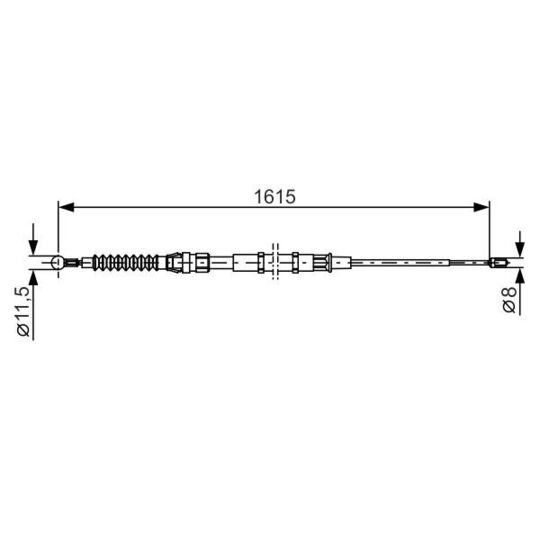 1 987 482 328 - Cable, parking brake 