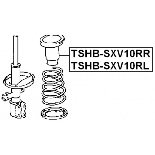 TSHB-SXV10RR - Protective Cap/Bellow, shock absorber 