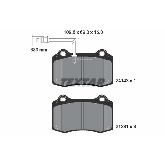 2414301 - Brake Pad Set, disc brake 