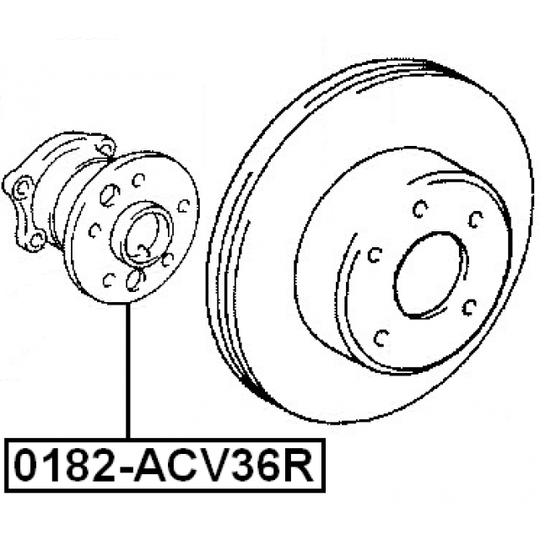 0182-ACV36R - Wheel hub 