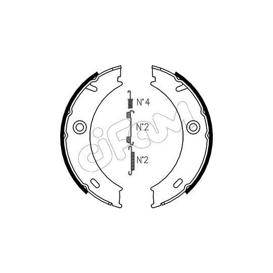 153-240K - Brake Shoe Set, parking brake 