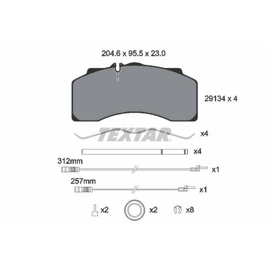 2913401 - Brake Pad Set, disc brake 