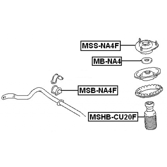 MSB-NA4F - Stabiliser Mounting 