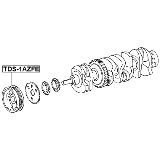TDS-1AZFE - Belt Pulley, crankshaft 