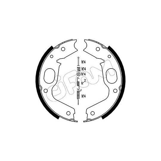 153-264K - Bromsbackar, sats, parkeringsbroms 