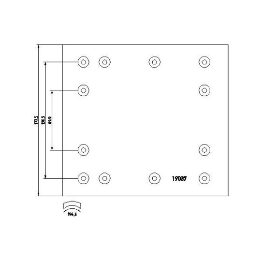 1903712 - Brake Lining Kit, drum brake 