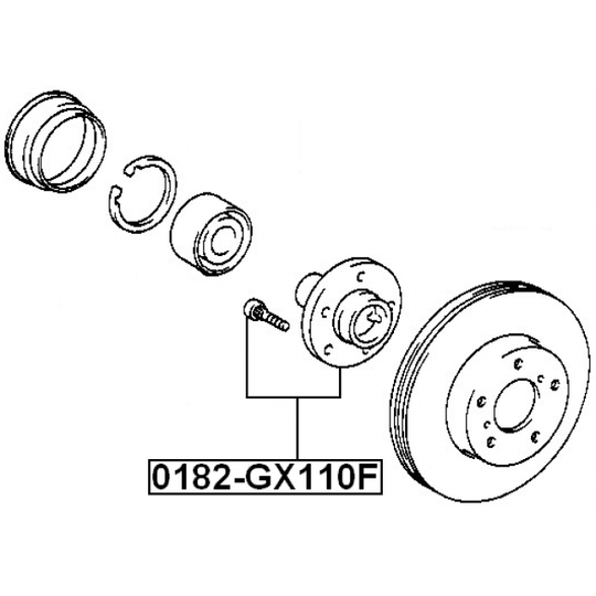 0182-GX110F - Wheel hub 