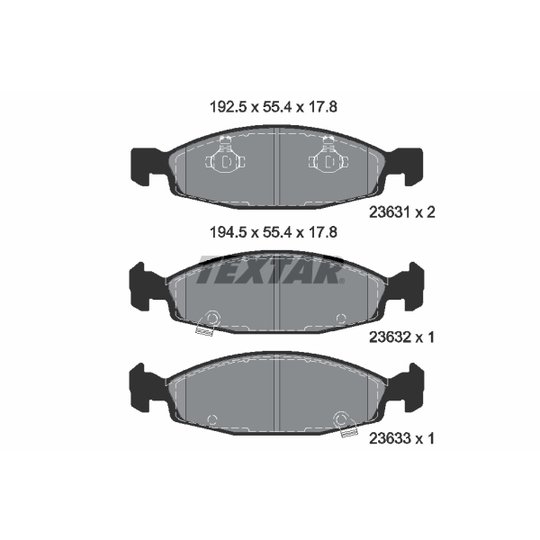 2363101 - Brake Pad Set, disc brake 