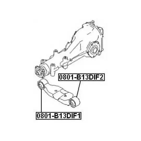 0801-B13DIF1 - Control Arm-/Trailing Arm Bush 