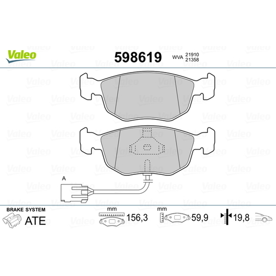 598619 - Brake Pad Set, disc brake 
