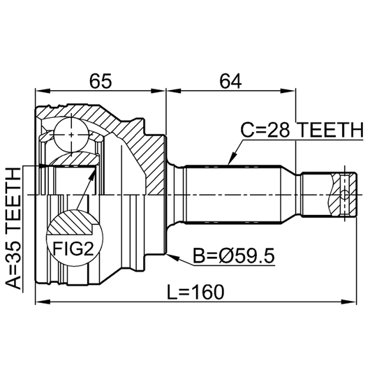 0410-CW5 - Joint Kit, drive shaft 