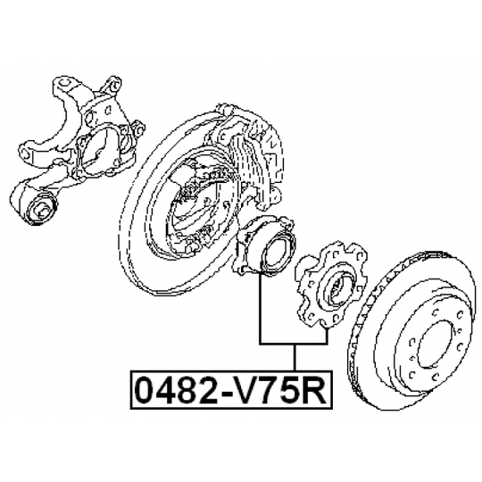 0482-V75R - Wheel hub 