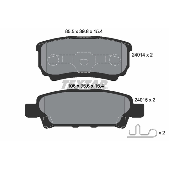 2401401 - Brake Pad Set, disc brake 