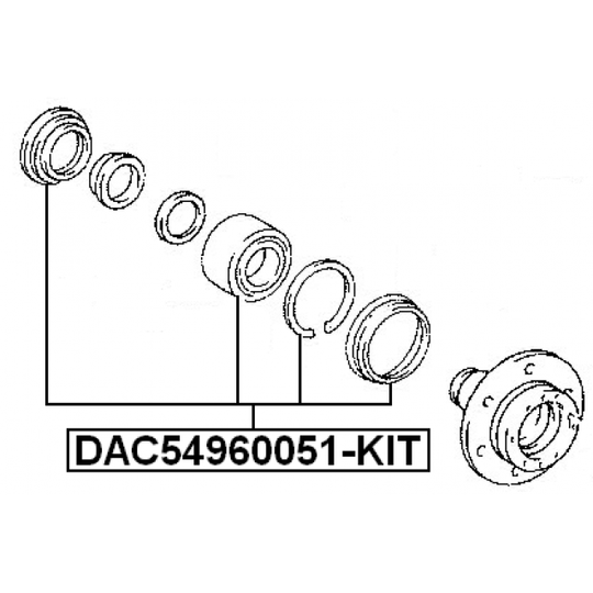 DAC54960051-KIT - Pyöränlaakerisarja 