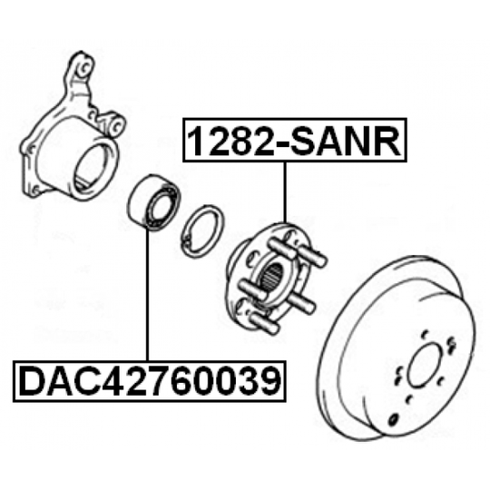 1282-SANR - Wheel hub 