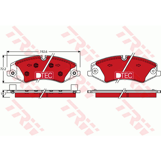 GDB1898DTE - Brake Pad Set, disc brake 