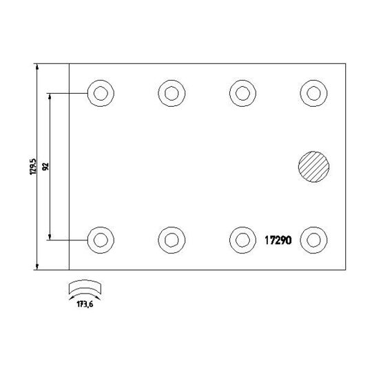 1729006 - Brake Lining Kit, drum brake 