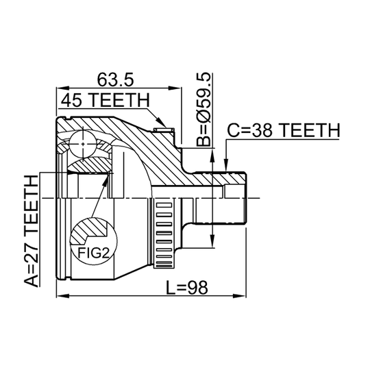 1710-011A45 - Joint, drive shaft 
