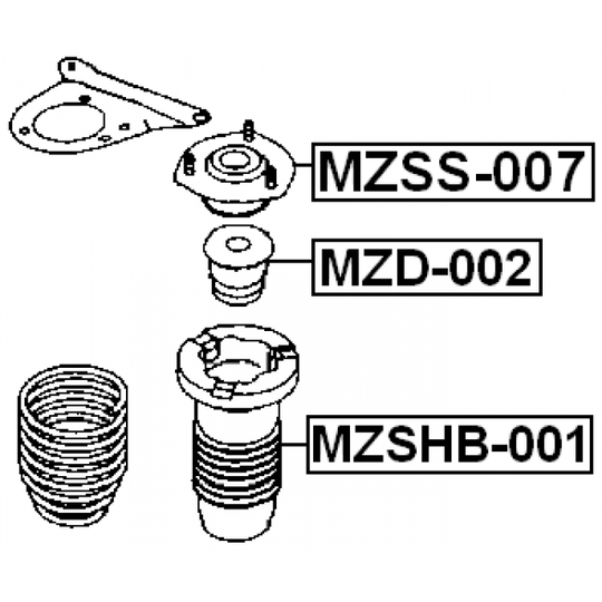MZSHB-001 - Protective Cap/Bellow, shock absorber 