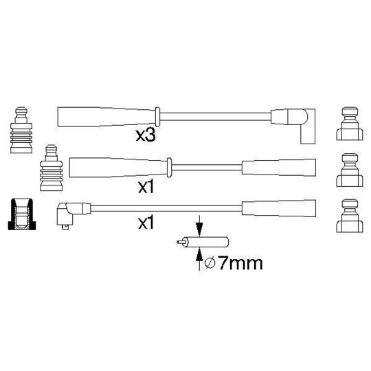 0 986 356 781 - Tändkabelsats 