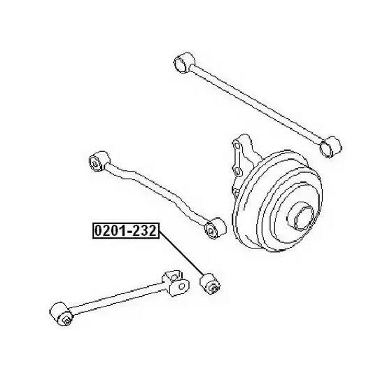 0201-232 - Control Arm-/Trailing Arm Bush 