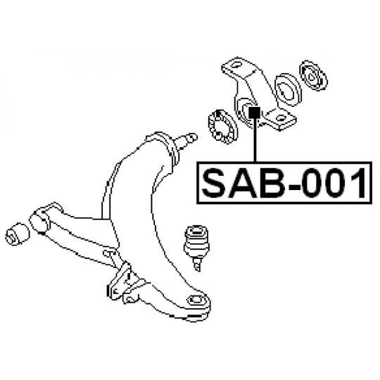 SAB-001 - Control Arm-/Trailing Arm Bush 