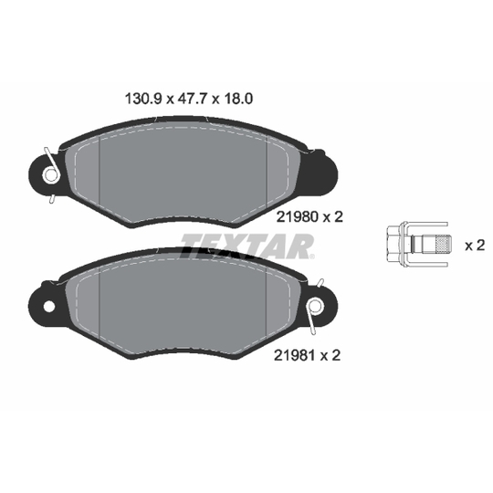 2198004 - Brake Pad Set, disc brake 