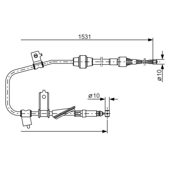1 987 477 788 - Cable, parking brake 
