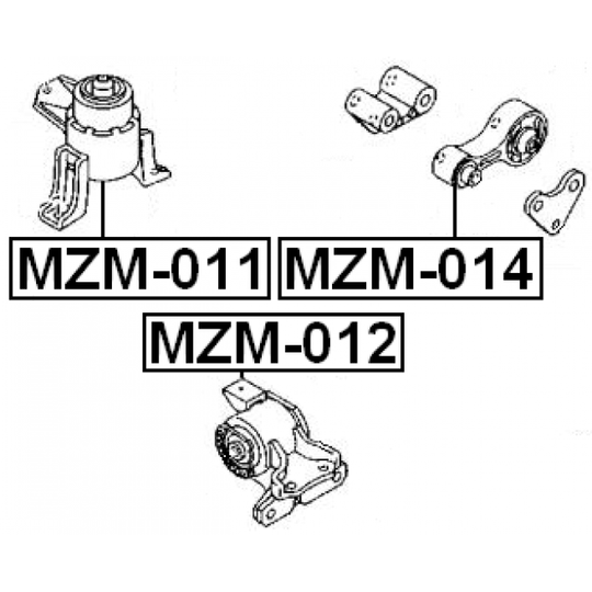 MZM-012 - Moottorin tuki 