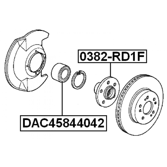 DAC45844042 - Wheel Bearing 