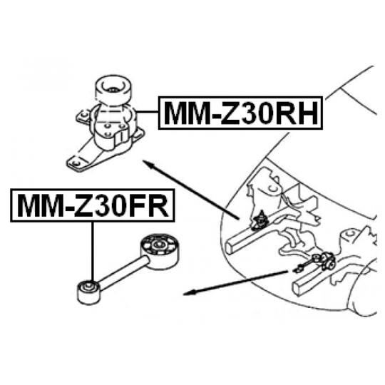 MM-Z30FR - Moottorin tuki 