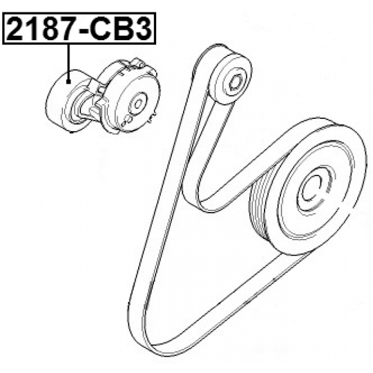 2187-CB3 - Tensioner Pulley, v-ribbed belt 