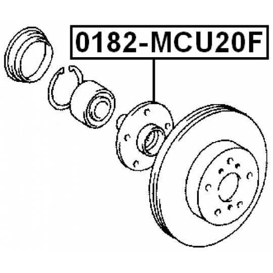 0182-MCU20F - Wheel hub 