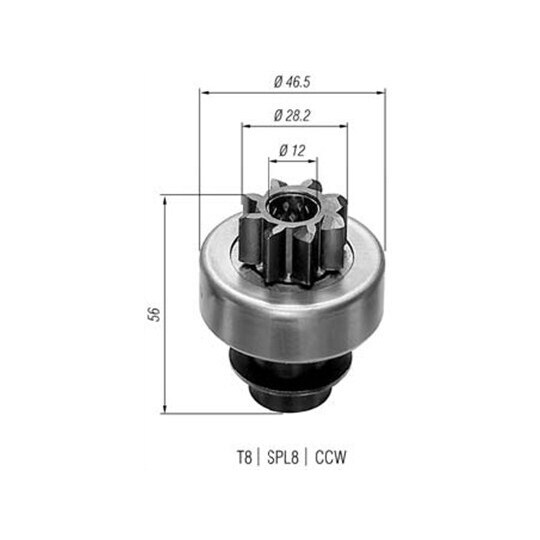 940113020197 - Starter pinion 