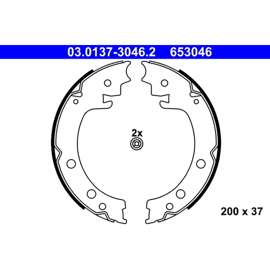 03.0137-3046.2 - Brake Shoe Set, parking brake 