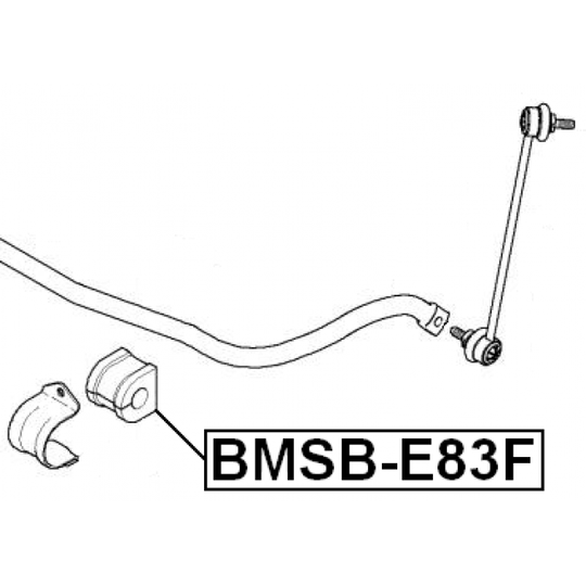 BMSB-E83F - Bussning, krängningshämmare 