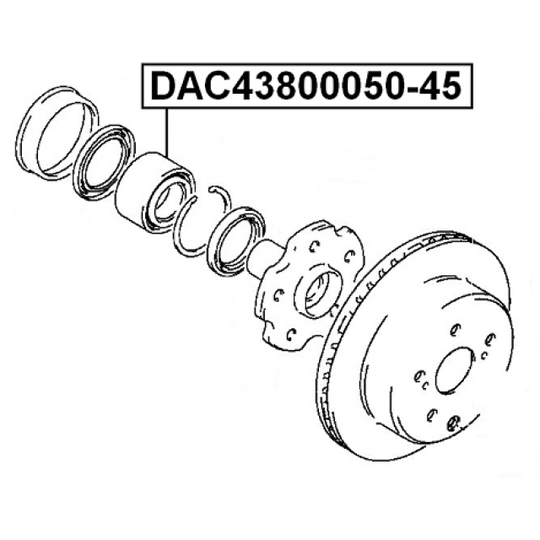 DAC43800050-45 - Hjullager 