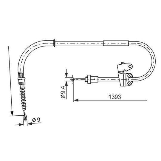 1 987 482 227 - Cable, parking brake 
